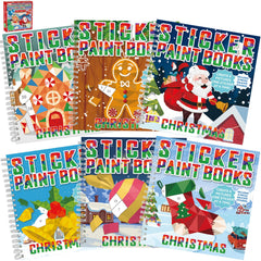 gisgfim Christmas sticker paint book set, festive cover, inspires creative holiday crafts for kids.