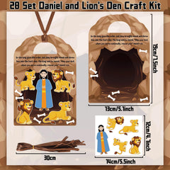 gisgfim Daniel figure and lion figures for storytelling crafts