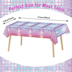 gisgfim Las Vegas design tablecloth, waterproof surface to protect tables during parties.