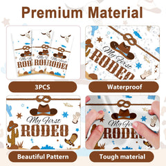 gisgfim Disposable rodeo tablecloth enables quick cleanup after celebration.