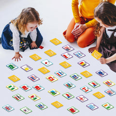 gisgfim Family game night setup with the memory cards and box.