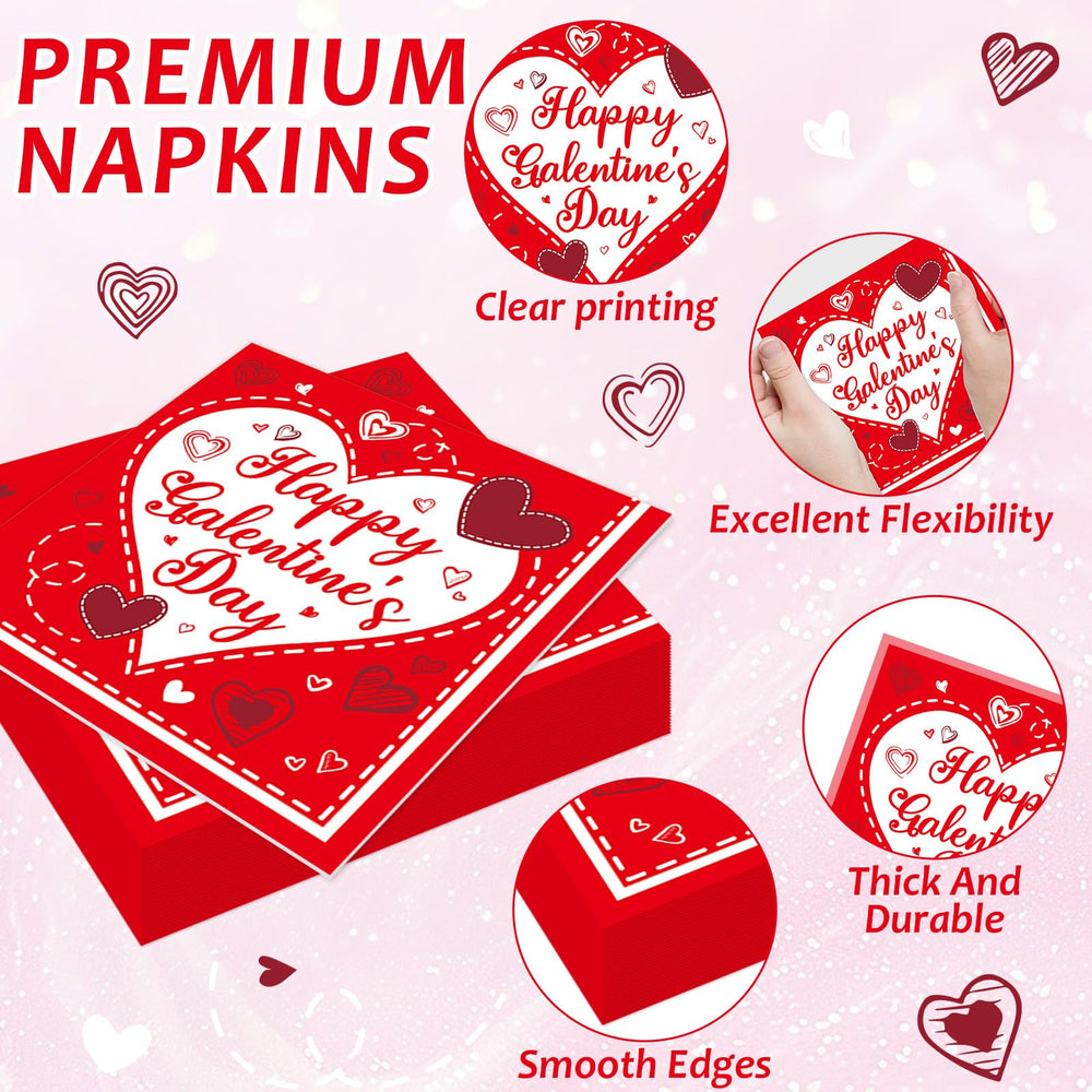 gisgfim Galentines Day forks are sturdy plastic for quick serving