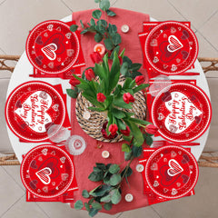 gisgfim Galentines Day tableware set full view shows cohesive red design