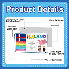 gisgfim Laminated geography cards closeup with map and capitals for durable study.
