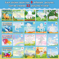 Gisgfim ocean animal sticker paint book page for tactile fun and color recognition.