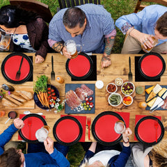 gisgfim disposable tableware kit saves time on cleanup.