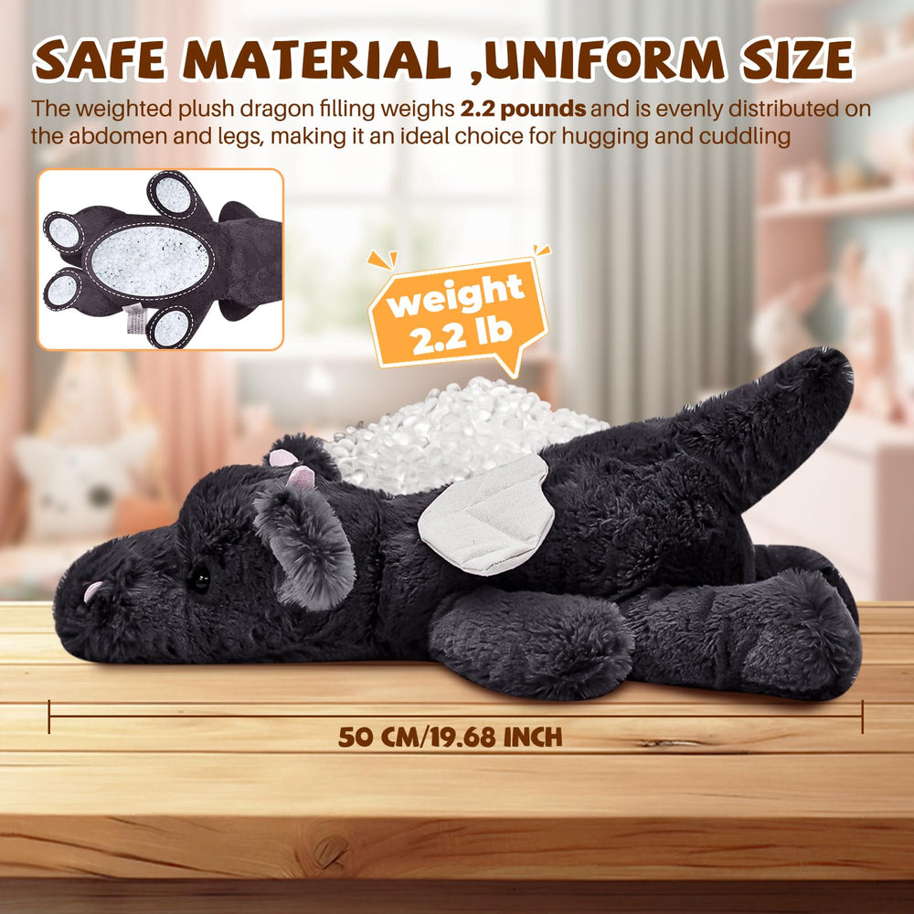 Gisqis soft black dragon plush for dorm and desk decor