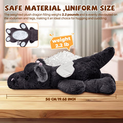 Gisqis soft black dragon plush for dorm and desk decor