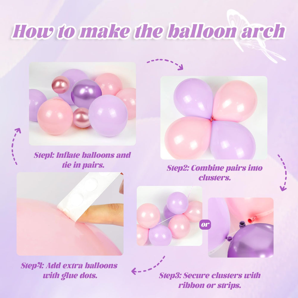 GIZIUXNE pastel purple balloons 10inch add dreamy elegance to any venue.