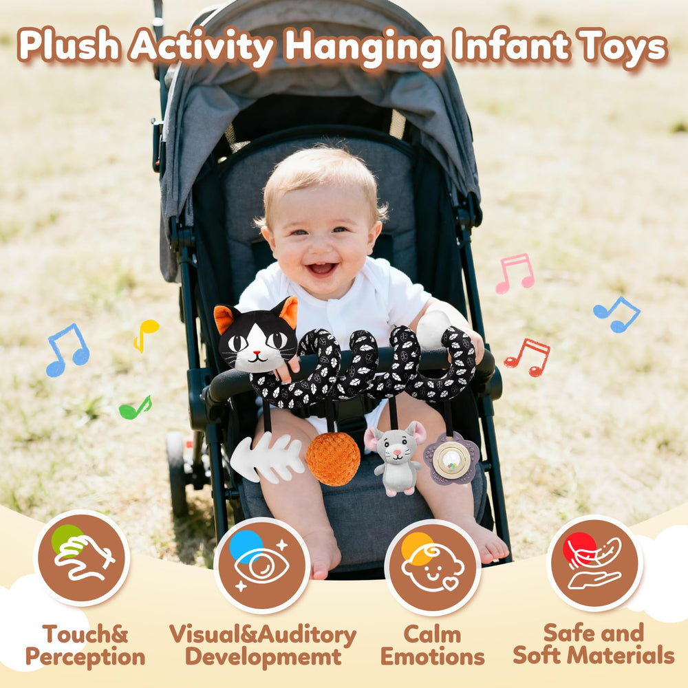 GKDOMS plush crib toy with rattle sounds to attract attention