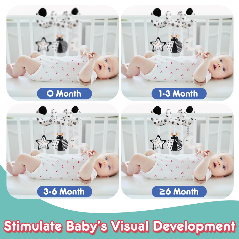 GKDOMS black-and-white high-contrast sensory toy supports early focus and coordination.