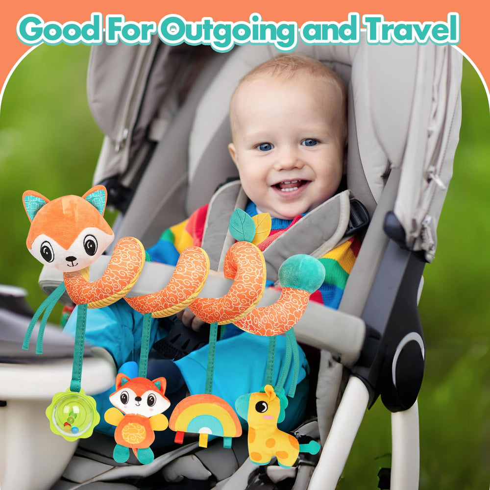 GKDOMS stroller crib pram mounting toy stays secure during travels.