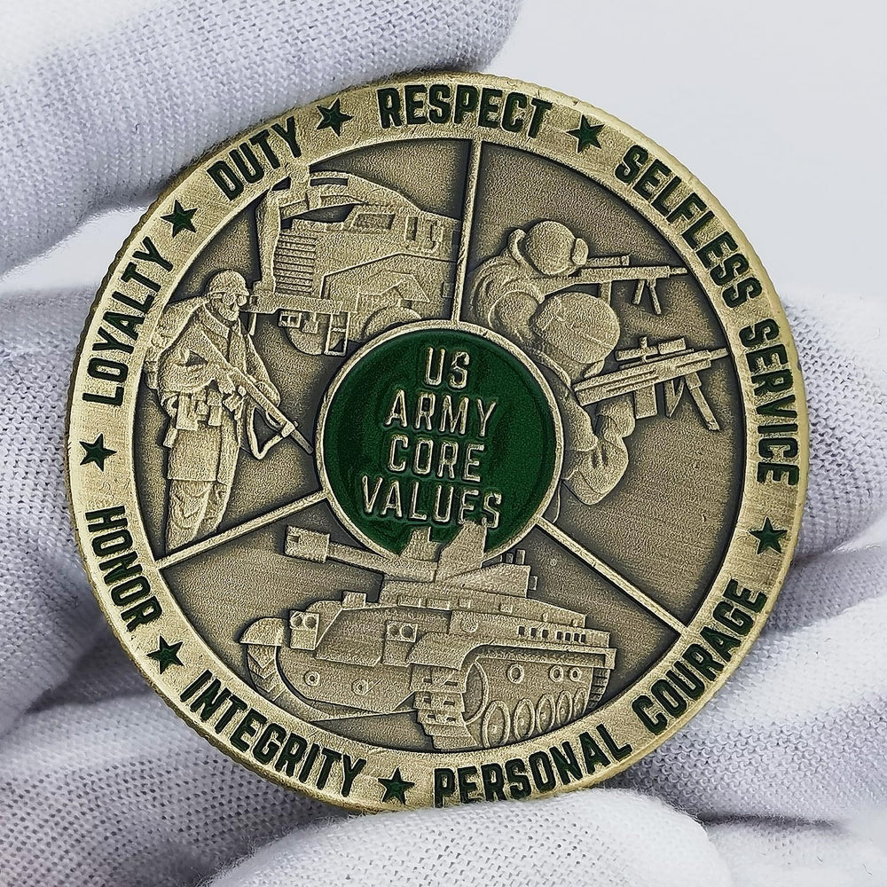 Glamtune enamel work adds color and durability to the coin surface
