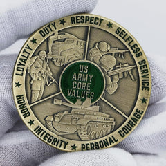 Glamtune enamel work adds color and durability to the coin surface