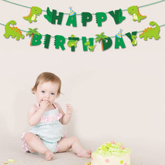GLASNES dinosaur banner wall display adds color to dessert tables and walls.