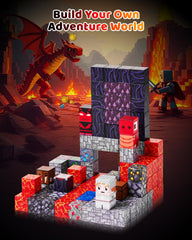 Gleamkid 20-pattern designs enable varied volcano scenes with guided builds.