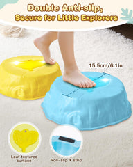 Gleamkid anti-slip strips keep stepping stones stable on multiple surfaces.