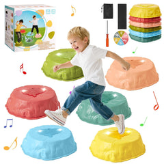 Gleamkid stepping stones promote balance, coordination, and imaginative play.