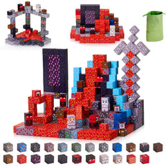 Gleamkid magnetic blocks 115pcs form volcanic world for creative play.
