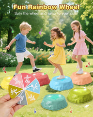 Gleamkid thick ABS construction ensures durable toddler-friendly stones.