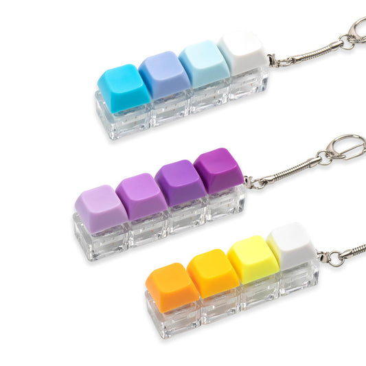 Gliging keyboard fidget purple gradient with crisp clicks for stress relief.