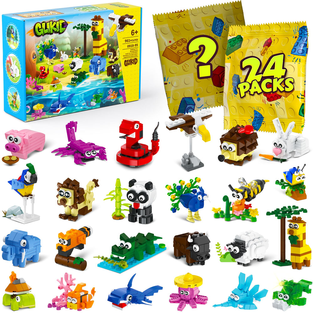Glikid 24-pack valentines party favors with surprise animal bags for classroom fun.