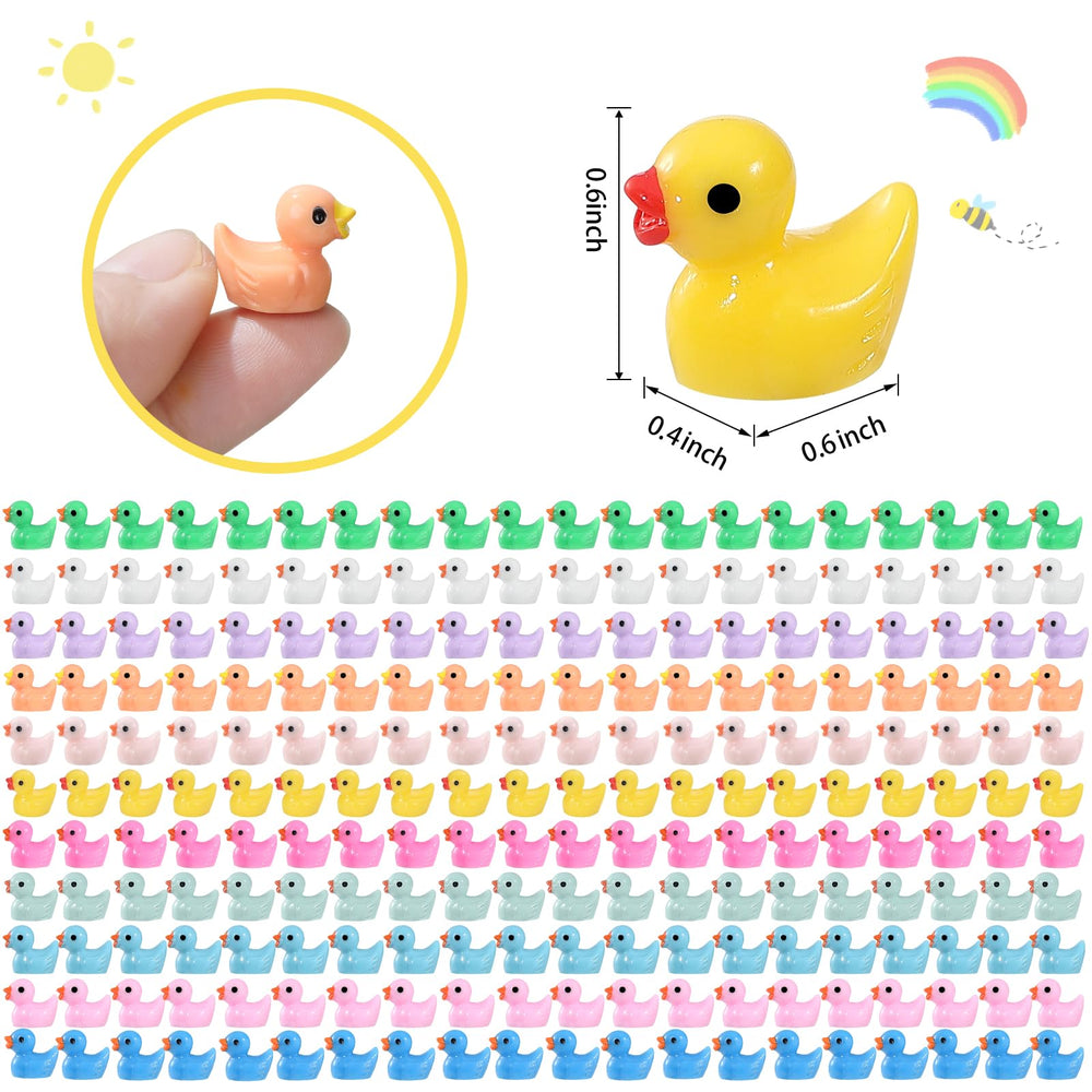 GliSun resin duck figurines perfect for slime crafts and diorama scenes.