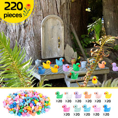 GliSun 11-color duck set brightens garden displays and party favors.