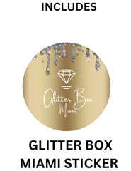 GLITTER BOX MIAMI bundle closeup highlighting mismatched eyes and crooked grin for collectors.