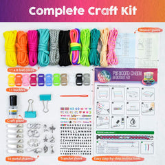 Glittery Garden bracelet loom accessories support easy braiding.