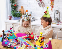 Glittery Garden hats displayed as a banner for nurseries and classrooms