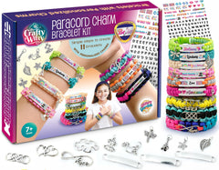 Glittery Garden paracord bracelet kit helps kids craft colorful accessories.