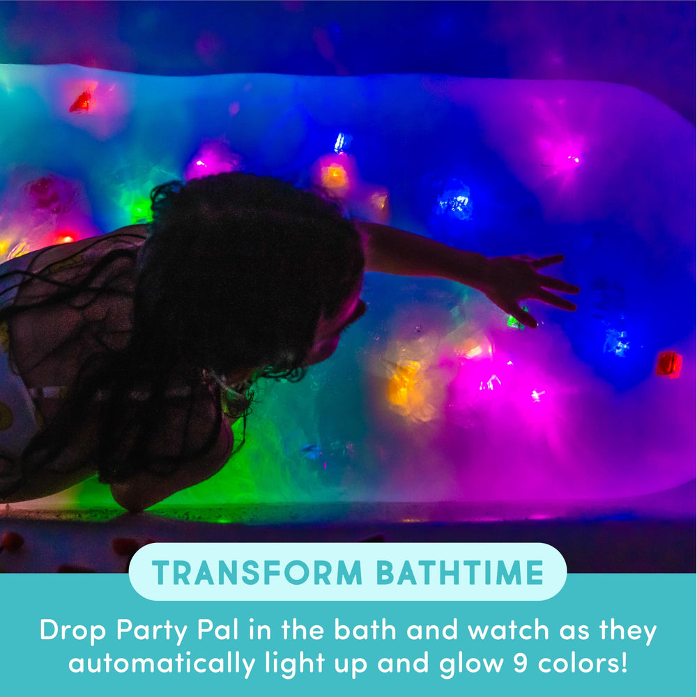Glo Pals Party Pal six reusable cubes for endless colorful bath-time exploration
