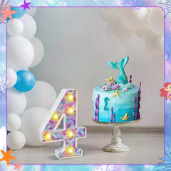 Glooglitter Mermaid LED number 4 is a versatile photo prop.
