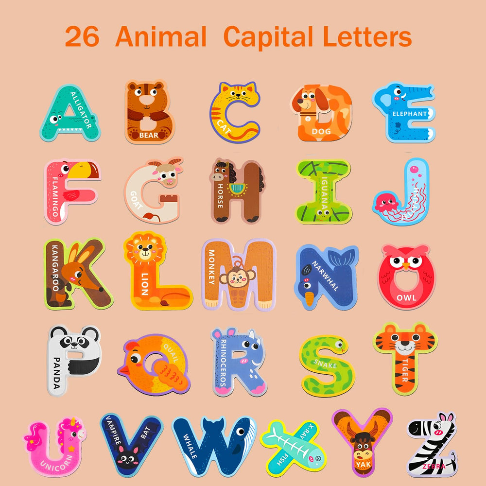 Gloswetify fridge magnets for toddlers 1-3 promote fine motor skills and word building