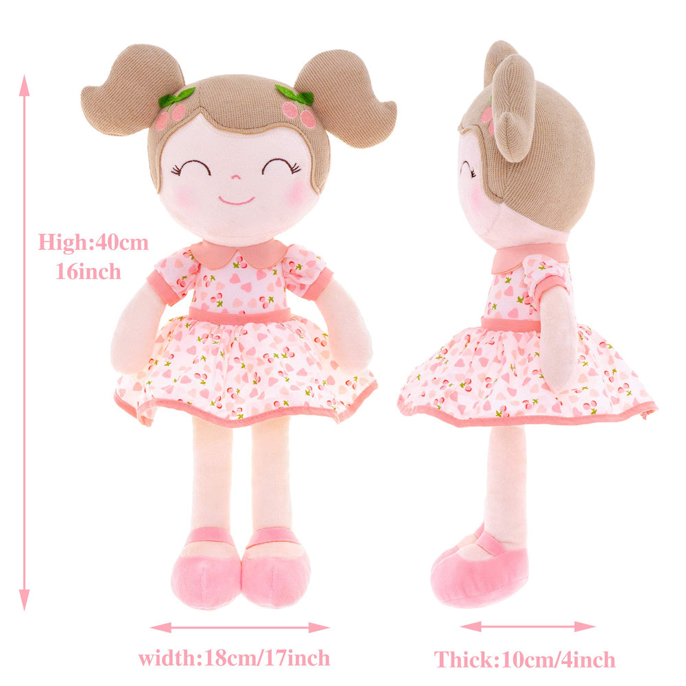 Gloveleya cherry girl pink doll with soft detailing, ideal for gentle touch.