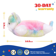 Glow Guards rainbow cat face detail emphasizes playful design.