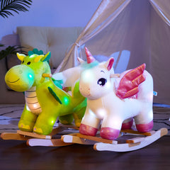 Glow Guards two-pack dinosaur rocking horse for shared playtime.
