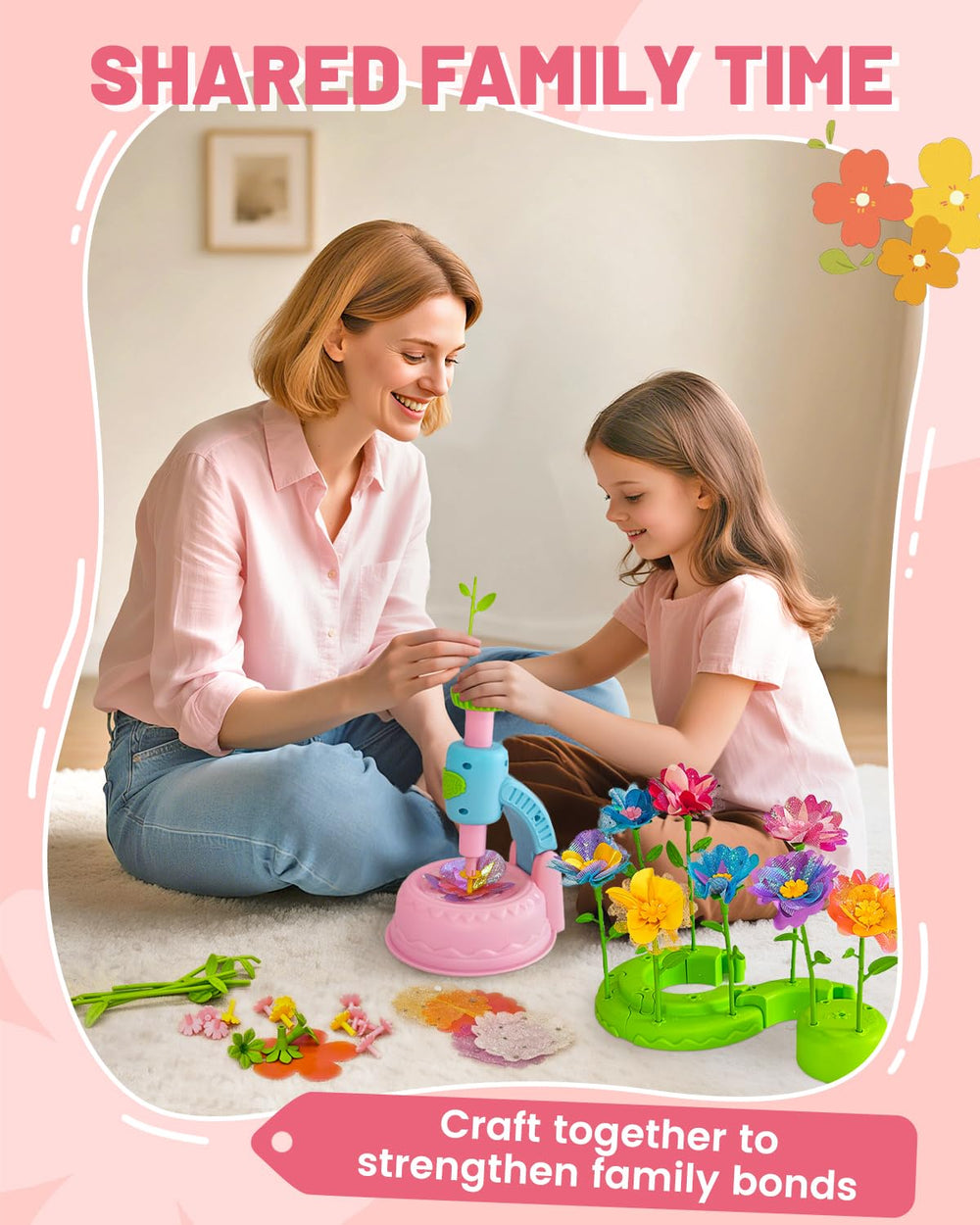 Glowsprout bouquet assembly scene inspiring open-ended arts and crafts
