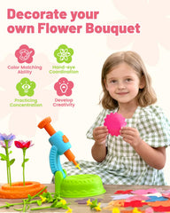 Glowsprout cardboard basket craft display for charming bouquet presentation.