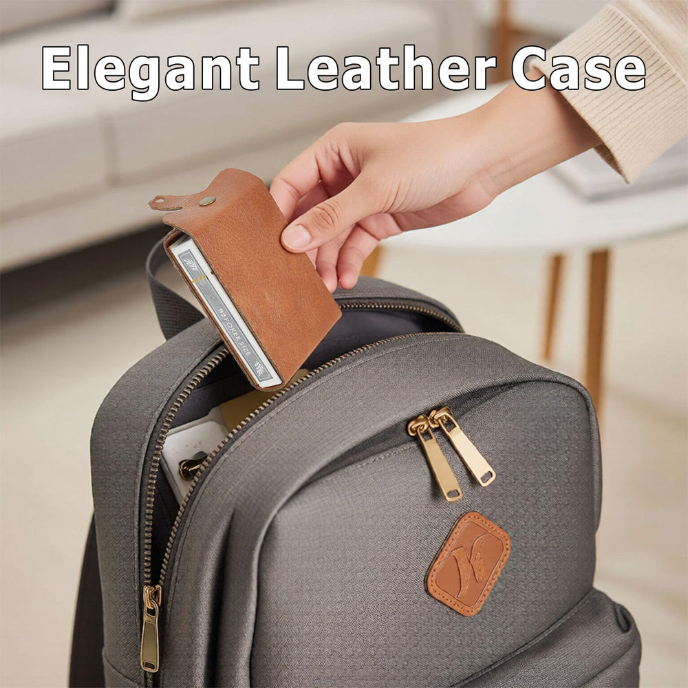 Gloxlite Foldable leather board with elastic closure for easy transport.