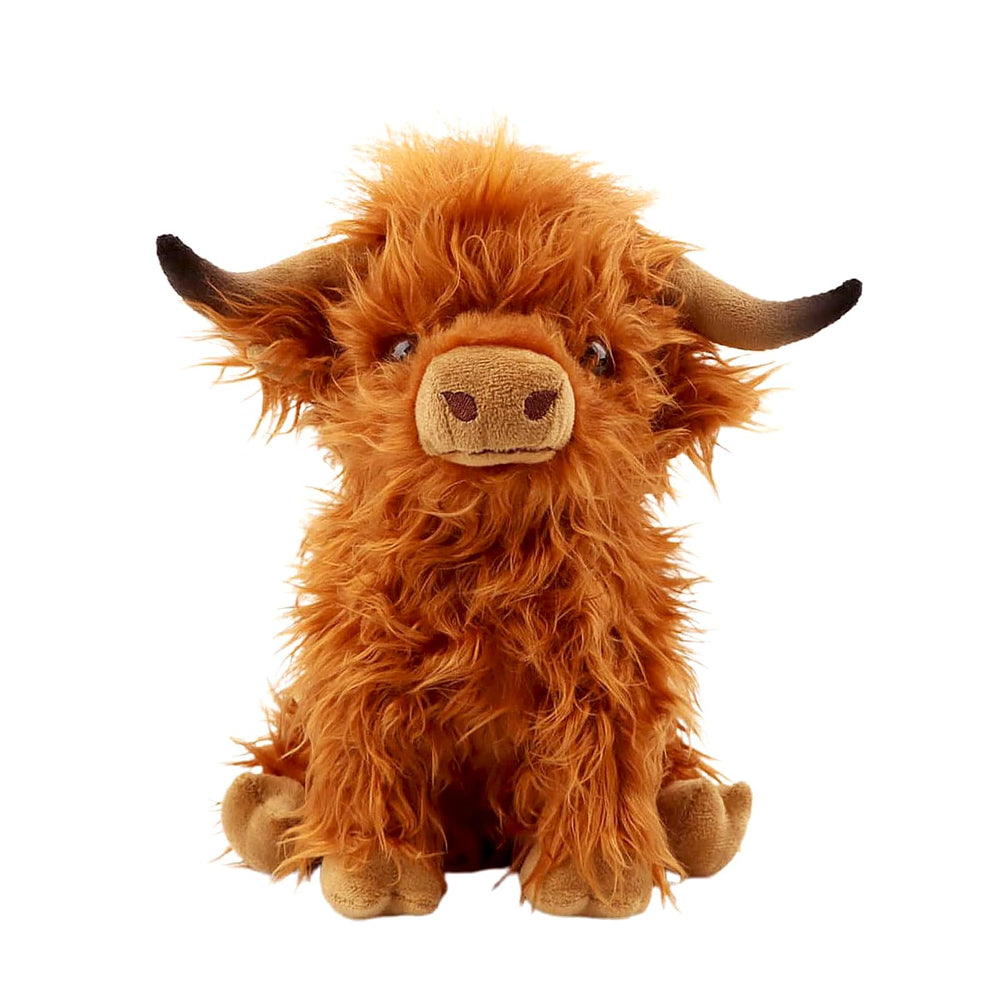 Gluutoyashop Highland Cows plush 11in brown full view for cozy room decor