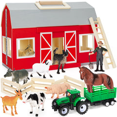 GMAOPHY big wooden barn for imaginative farm play and easy storage.