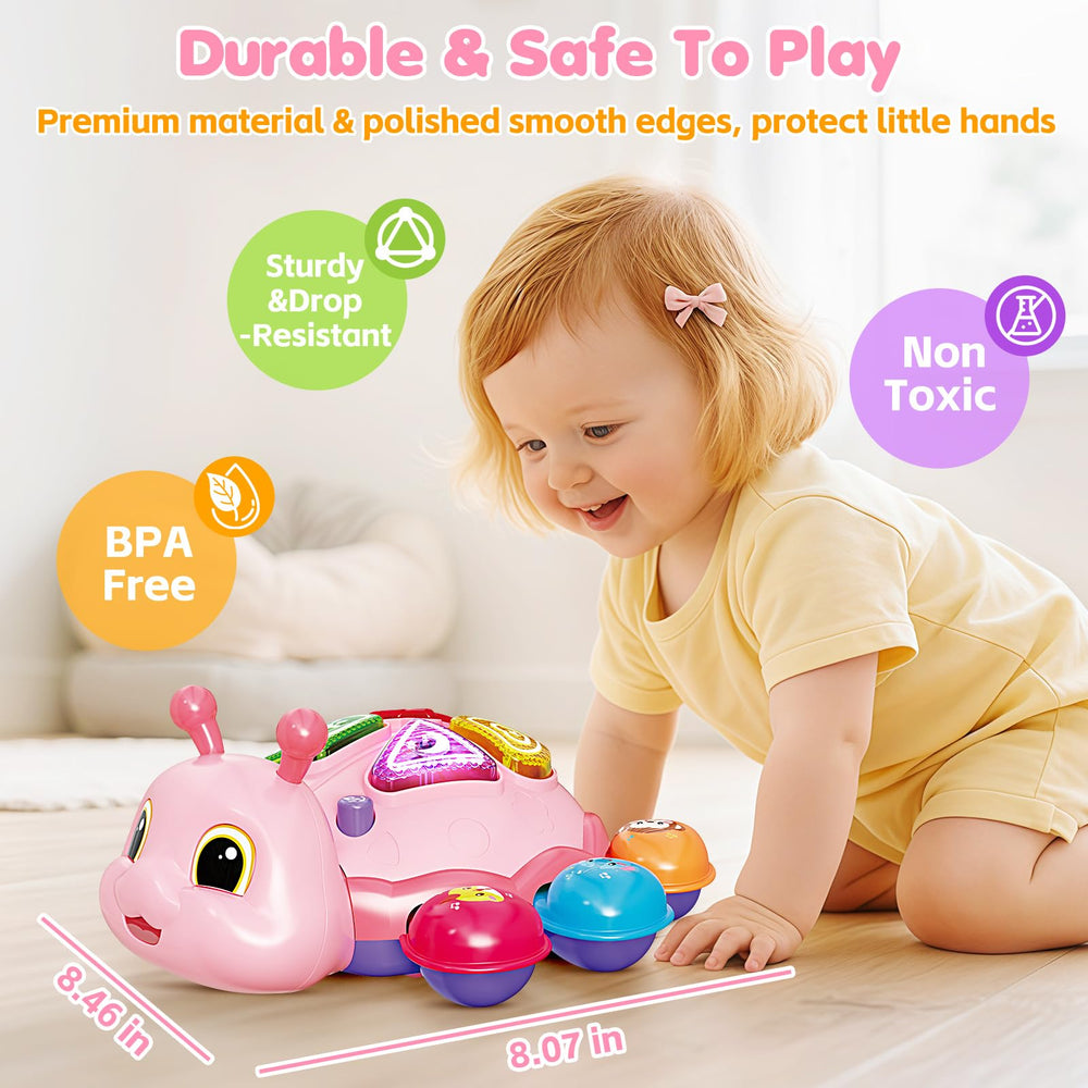 GMAOPHY baby crawling toy ladybug 360° action promotes reaching and exploration