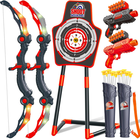GMAOPHY LED archery bow with flashing lights for nighttime play.