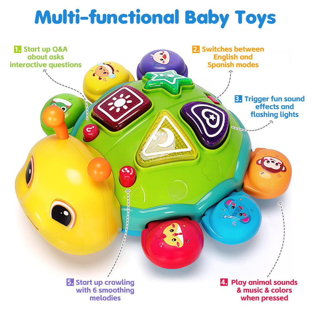 GMAOPHY musical ladybug toy with lights and sound supports sensory exploration.