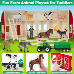 GMAOPHY realistic farm animals help kids recognize creatures during pretend play.