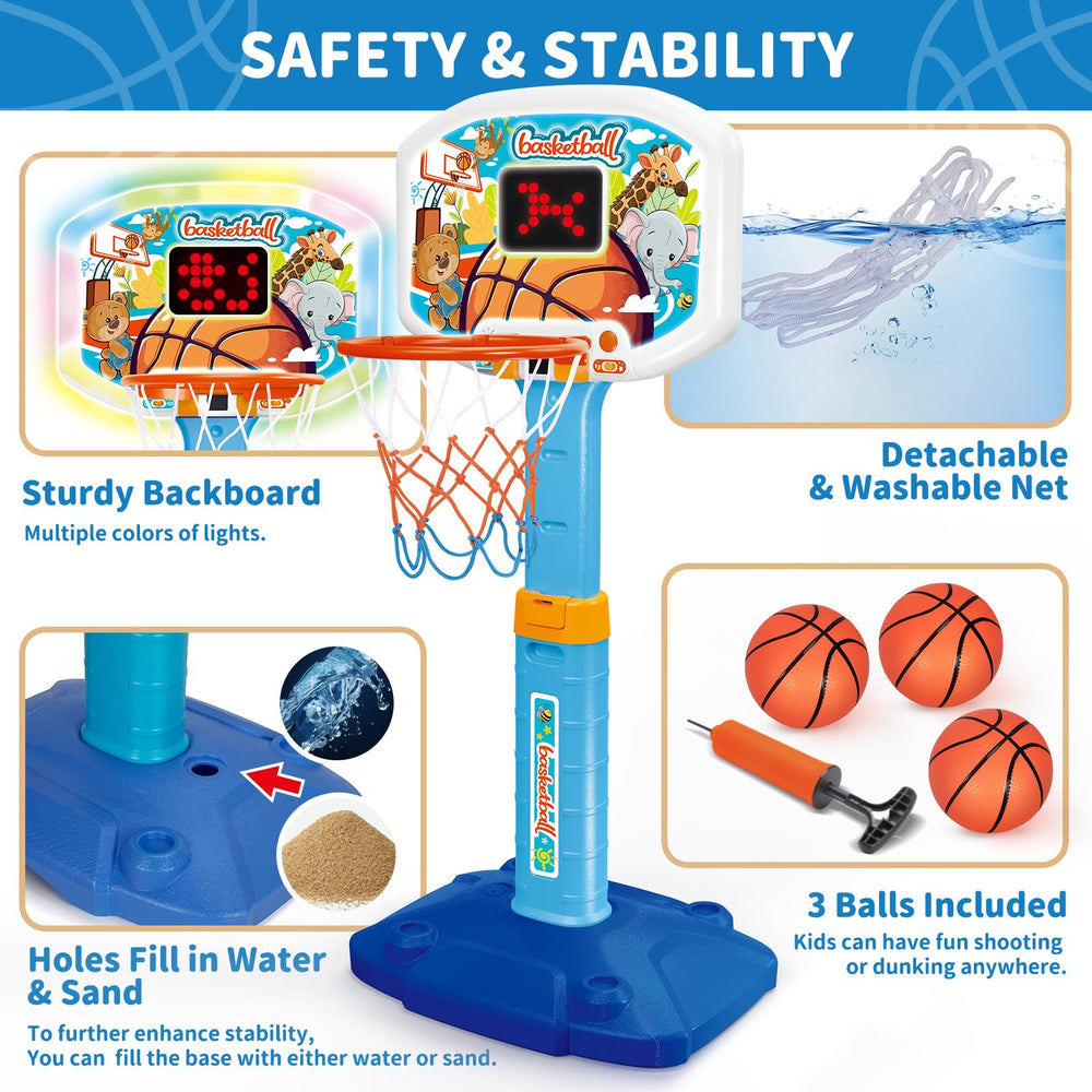 GMAOPHY toddler hoop supports family play indoors or outdoors.