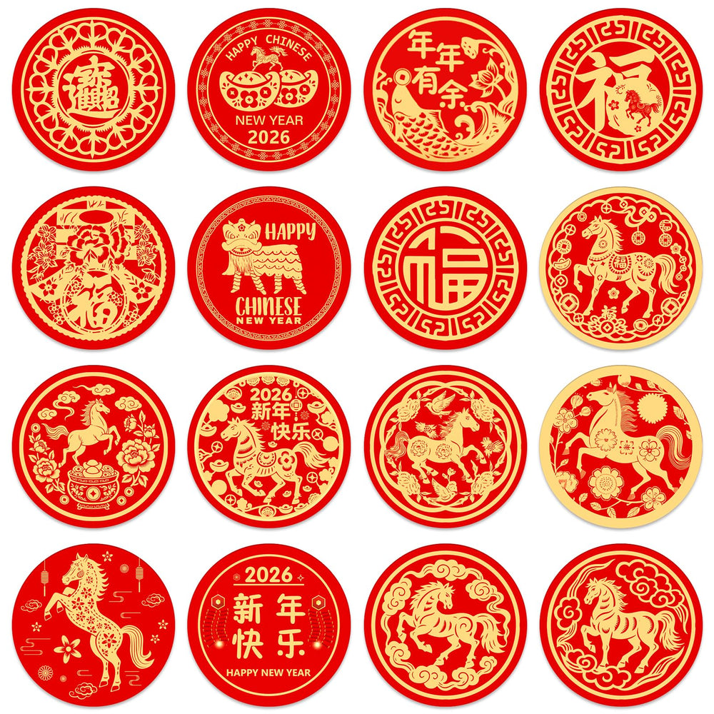 GMEMNOV year of the horse stickers pack design elevates candy wrappers and gift tags