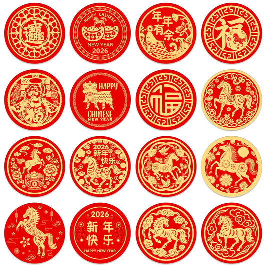 GMEMNOV year of the horse stickers pack design elevates candy wrappers and gift tags